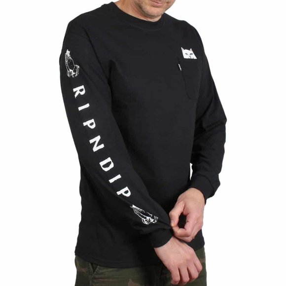 Ripndip Other - NEW RIPNDIP LORD NERMAL BLACK L/S POCKET TEE